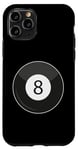 Coque pour iPhone 11 Pro Joueur de billard classique Magic 8 Huit Ball pour adultes et enfants