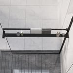 vidaXL Duschhylla för duschvägg svart 90 cm gjuten aluminium 153616
