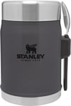 Stanley Classic Legendary Thermos Food Flask with Spork 0.4L - Keeps Charcoal