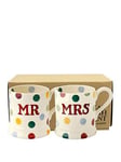 Emma Bridgewater Gift Boxed Polka Dot Mr &Amp; Mrs Mugs &Ndash; Set Of 2