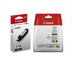 Genuine Canon PGI-570 PGBK / CLI-571 Multipack Ink Cartridges For PIXMA MG5750