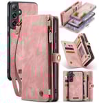 CaseMe Multi-slot Plånboksfodral Samsung Galaxy S24 Rosa