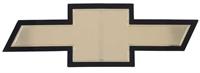 OER 153489 emblem grill, "Bow Tie"; Gold Anodized Brushed Finish; Black Border