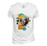 T-Shirt Homme Col V Artwork In Progress Marilyn Pop Art 60's