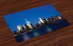 NYC Place Mats Set of 4 Freedom Tower Manhattan Skyline