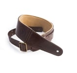 YAMAHA RightOn Backbeat Leather Guitar & Bass Strap Colour: BROWN