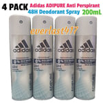 Adidas ADIPURE Anti Perspirant 48H Deodorant Spray 0 % Alcohol Alu salts,4X200ML