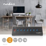 USB-hubb | USB Micro-B Hona | USB-A Hona | 8-Port port(s) | QC3.0 / USB 3.2 Gen 1 | Strömadapter / USB ström | 5 Gbps | 8x USB