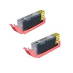 Canon Compatible 2x CLI 571XL Grey Ink Pixma TS8051 MG7750 TS8050 TS8052