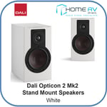 Dali Opticon 2 Mk2 Stand Mount Speakers - White/Oak