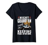 Womens Midnight Patrol Policeman's Moonlighter Duty V-Neck T-Shirt