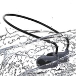 AQUYY Wireless IP68 Waterproof Swimming Headphones, Bone Conduction Bluetooth 5.0 Earphones, Open-Ear Sports Headset with 16G Memory, MP3 Music Player for Running Fitness Hiking, Best Gift Gray