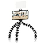 MOJOGEAR Octopus Flexible Tripod XL with Premium Mobile Phone Holder - Travel Tripod with Cold Shoe Mount - for iPhone, Android Smartphone and DSLR Camera