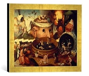 Kunst für Alle 'Encadré Image de Hieronymus Bosch Tondal Impression d'art dans Le Cadre de Haute qualité Photos Fait Main S Vision, 40 x 30 cm, Doré Raya
