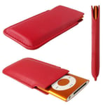caseroxx Pouch for Apple iPod Nano 4G/5G in red made of faux leather