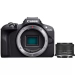 Canon EOS R100 + RF-S 18-45mm F4.5-6.3 IS STM Kit MILC 24,1 MP CMOS 6000 x 4000 pixlar Svart