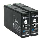 2 Go Inks Black Ink Cartridges to replace Epson T7901 (79XL Series) Compatible/non-OEM for Epson Workforce Pro Printers