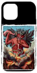 Coque pour iPhone 13 Pro The Devil Devouring Human in Hell Occult Monster Athée