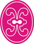 INDIGOS Sticker Mural/Stickers muraux – F91 Composition Abstraite/Minimaliste Ornament de Cercle avec Tribal Miroir, Vinyle, Rose Bonbon, 120 x 94 cm