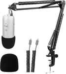 Blue Yeti Mic Stand with Windscreen - Suspension Mic Boom Arm Stand with Pop Fi