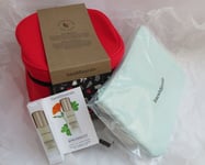 bareMinerals BUNDLE ❤️ Cosmetic Travel Bag x2 ❤️ Cleanser & Mineral Veil Set NEW