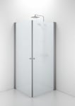 Contura Shower Space dusjdør, 87 cm, frostet glass, aluminium profil