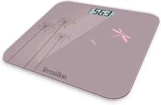 Terraillon Bathroom Weighing Scales Glass Sden Pink Digital Non Slip 150kg 