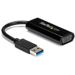 StarTech.com USB 3.0 to VGA Adapter - Slim Design - 1920x1200 - External Video & Graphics Card - Dual Monitor Display Adapter - Supports Windows (USB32VGAES)