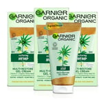 3x Garnier Organic Hemp Multi Restore Facial Gel Cream 50ml Vitamin E