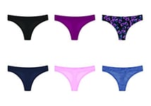 Hanes Women's Hanes Women's Comfort Flex Fit Microfiber Panty (Pack of 6) Thong Panties, Assorted, L UK