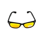 Solglasögon retro wayfarer Gul Svart