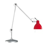 Luxy Bordslampa T2 från Rotaliana (Röd Skärm, Svart Ställning)