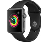 APPLE Watch Series 3 - Space Grey & Black Sports Band, 42 mm