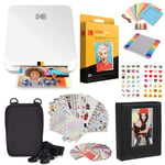 KODAK Step Slim Imprimante Photo Mobile instantanée - Kit : 20 Paquets de Papier Zink, étui, Album Photo, marqueurs, Ensembles d'autocollants