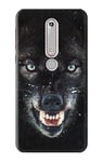 Black Wolf Blue Eyes Face Case Cover For Nokia 6.1, Nokia 6 2018