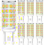 G9 LED Dimbar Varmvit G9 LED-lampa 5W 230V Motsvarande 40W Halogenljus 430LM Ljus 2700K G9 LED-lampa 360° Bredstrålvinkel 6-pack