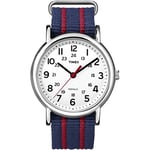 Timex Weekender 38mm White Dial and Multicolored Strap Quartz Watch T2N747
