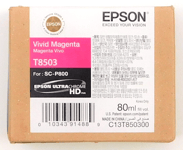 GENUINE EPSON T8503 VIVID MAGENTA ink cartridge April 2023 SURECOLOR SC-P800