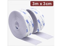 Quadrios 24Ca324 Självhäftande Tejp Med Kardborreband L X B 3 M 3 Cm Vit 3 (24Ca324)