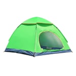 shunlidas Outdoor Automatic Tents Camping Waterproof Tents 3-4 People Beach Camping Showers Speed Open Double Tent-green