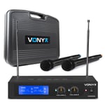 Vonyx 179.232 WM522 VHF 2 Channel Microphone Set with 2 Handhelds