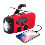 Nödradio med Powerbank 2.000mAh - Röd