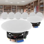 8x In Ceiling Speakers Flush Mount Shop Restaurant 8" Coaxial 100v 8ohm 1280w