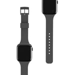Urban Armor Gear [U Bracelet silicone Apple Watch 38mm / 40mm [Watch SE, Series 6 / Series 5 / Series 4 / Series 3 / Series 2 / Series 1, Souple silicone, Fixation acier inoxydable] noir