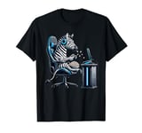 Zebra Popcorn Animal Gaming Controller Headset Gamer T-Shirt
