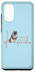 Coque pour Galaxy S20 Keeshond My Heartbeat EKG Funny Dogs My Cardio Dog Lovers