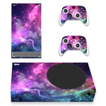 playvital Purple Galaxy Custom Vinyl Skins for Xbox Series S, Wrap Decal Cover Stickers for Xbox Series S Console Controller