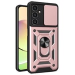 SKALO Samsung A05s 4G Armor Hybrid Metallring Kameraslider - Roséguld Rosa guld