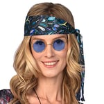 amscan 9909446 - Accessoire de déguisement hippie des années 70 Bleu