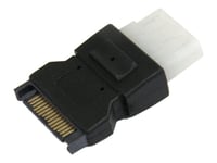 Startech.Com Sata Till Lp4- Strömkabeladapter - F/M - Strömadapter - Sata-Ström (Hane) Till 4 Pin Intern Effekt (Hona) - Svart - För P/N: 25Sat35hdd, Bracket25sat, Drw110satbk, S32m2ngffpex, Sat32msatpex, Satsasbay3bk